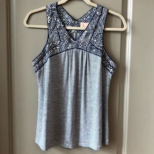 Like new! UO blue and white stripe/print top